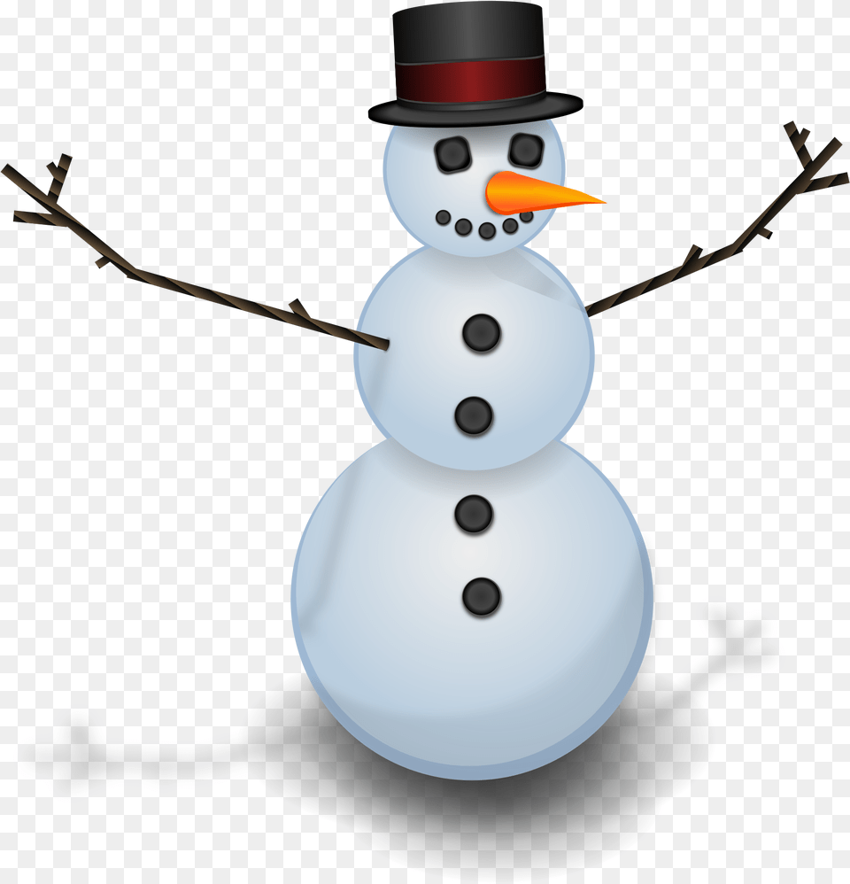 Snow Man With Hat Clip Arts, Nature, Outdoors, Snowman, Winter Png
