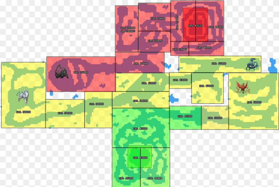 Snow Map With Bosses And Levels Inflationrpg Map Png Image