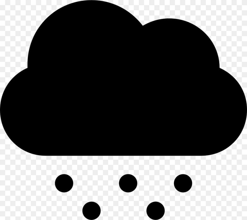Snow Or Hail Black Cloud Weather Symbol Icon Download, Stencil, Ball, Basketball, Basketball (ball) Free Png