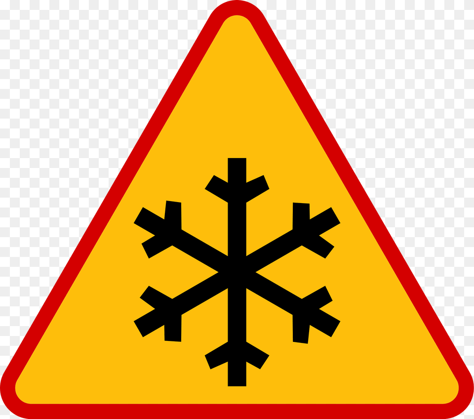 Snow Or Ice Sign In Poland Clipart, Symbol, First Aid, Outdoors, Nature Free Transparent Png