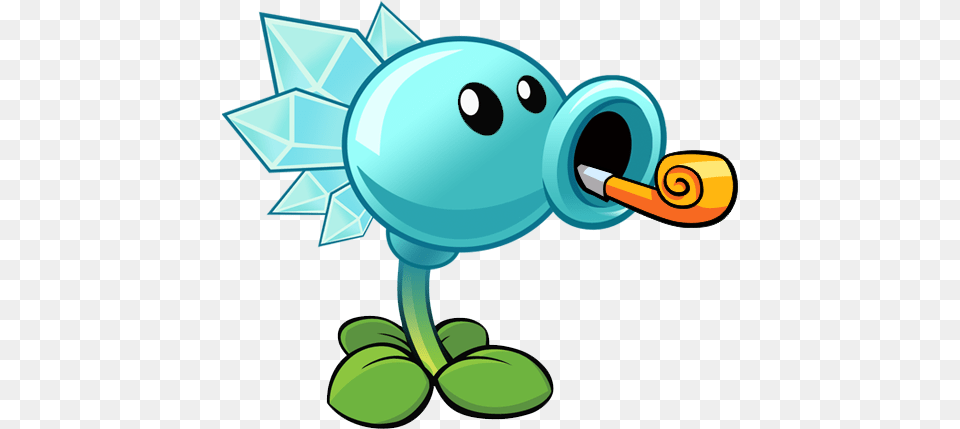 Snow Pea 5th Pvz 2 Snow Pea 517x428 Clipart Download Plants Vs Zombies Birthday Png Image