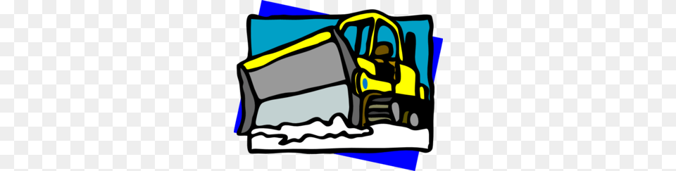 Snow Removal Clipart, Bulldozer, Machine, Snowplow, Tractor Png