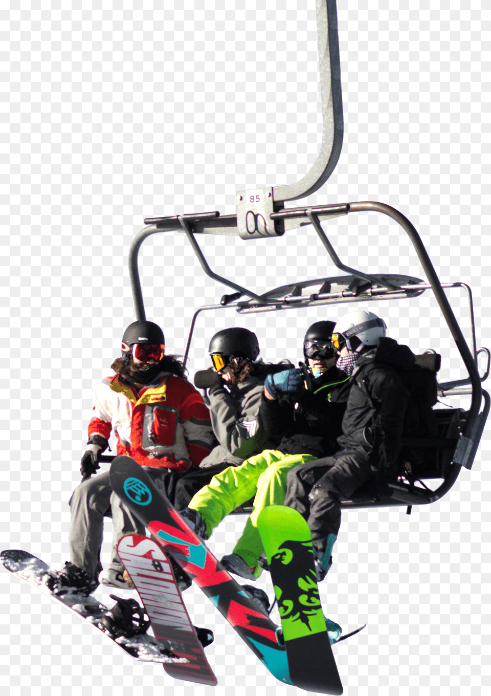 Snow Riders Going Up The Mountain In A Chairlift Winter In Schweden Sport, Nature, Outdoors, Person, Adult Free Transparent Png