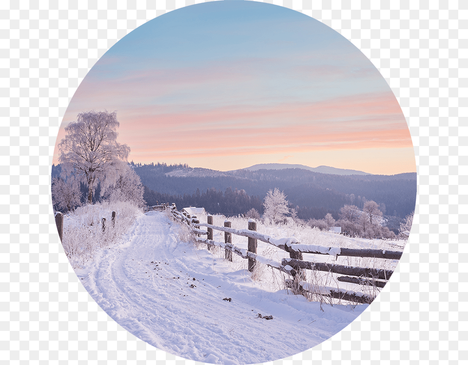 Snow Scene A Sunset, Nature, Outdoors, Scenery, Weather Png