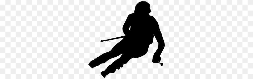 Snow Skier Skiing Sticker, Silhouette, Adult, Male, Man Free Transparent Png