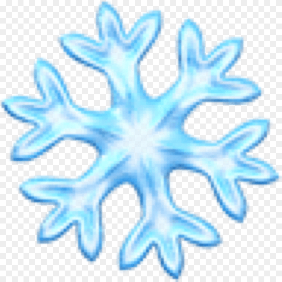Snow Snowflake Emoji Iphone Freetoedit Snowflake Emoji Black Background, Animal, Dinosaur, Nature, Outdoors Png Image