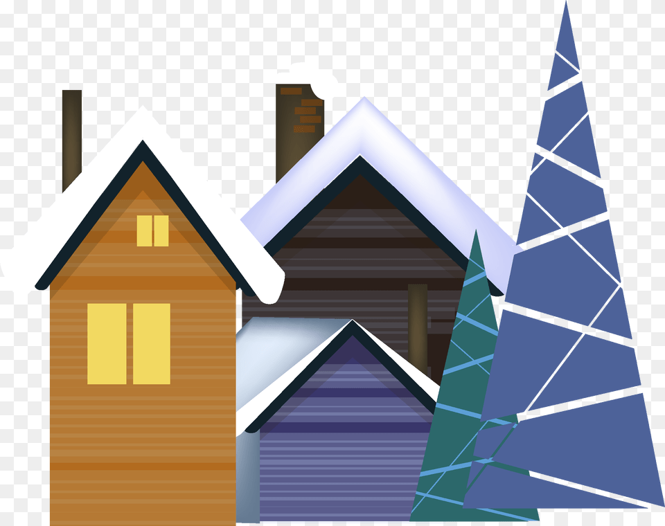 Snow Snowing Reflection And House, Architecture, Rural, Outdoors, Neighborhood Free Transparent Png