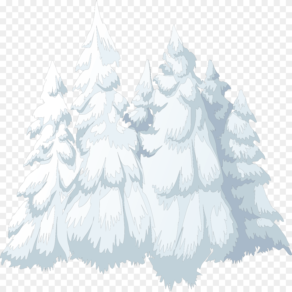 Snow Tree Vector, Fir, Ice, Plant, Outdoors Free Png