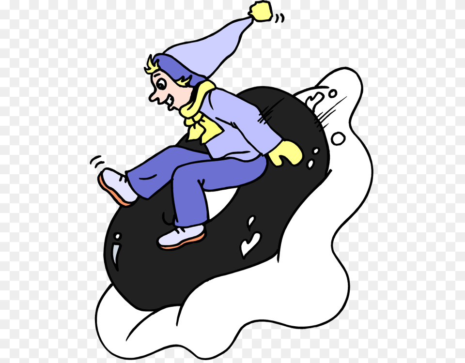 Snow Tubing Clip Art Image, Baby, Person, Book, Comics Free Transparent Png