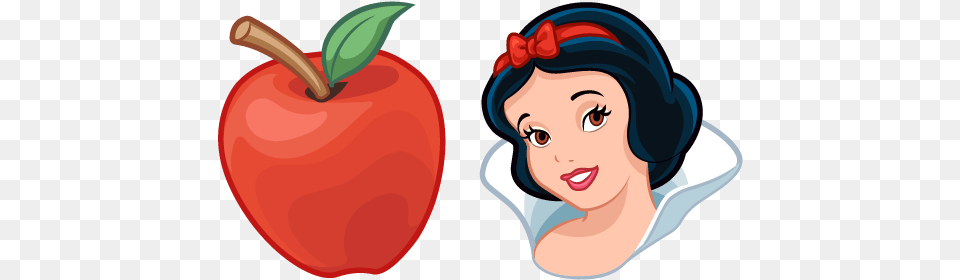 Snow White And Poisoned Apple Cursor U2013 Custom Browser Disney Snow White Apple, Produce, Plant, Food, Fruit Png