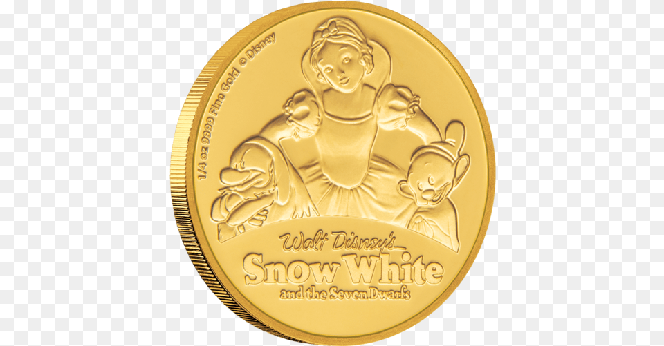 Snow White And The Seven Dwarfs 80th Gold, Face, Head, Person, Coin Free Png