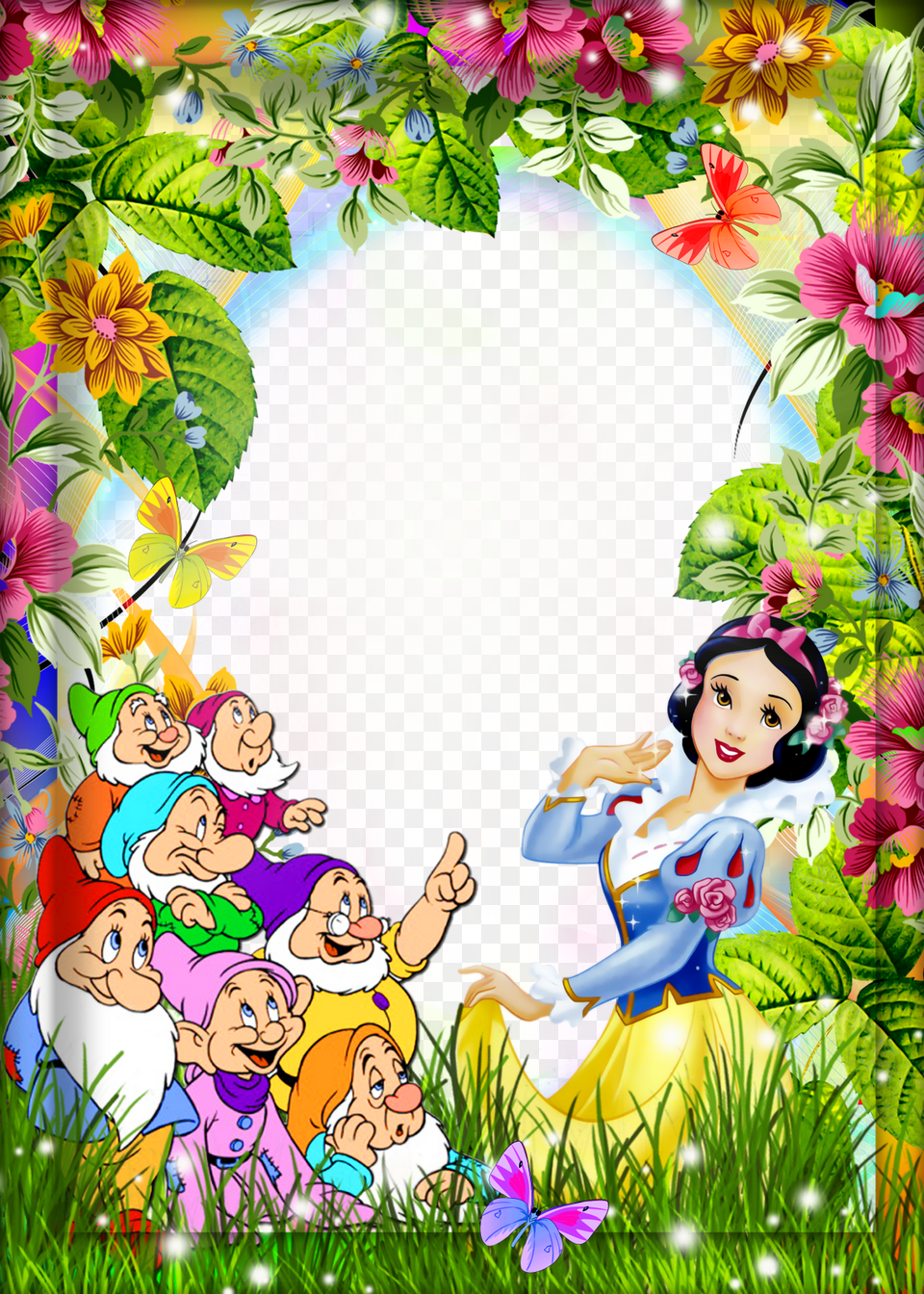 Snow White Border Clipart Snow White Seven Dwarfs Picture, Publication, Book, Comics, Graphics Png