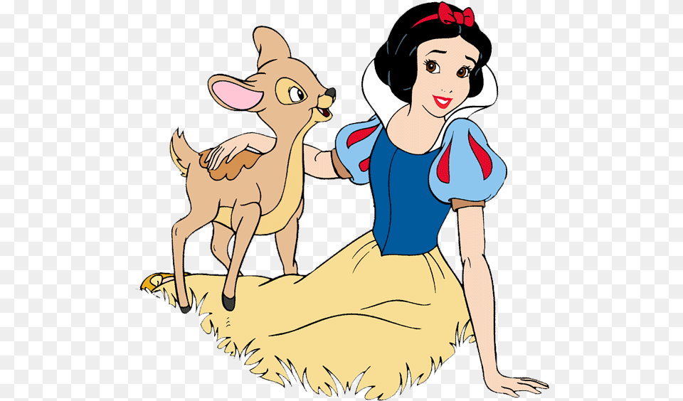 Snow White Clipart Snow White And The Deer, Animal, Wildlife, Mammal, Adult Free Png Download