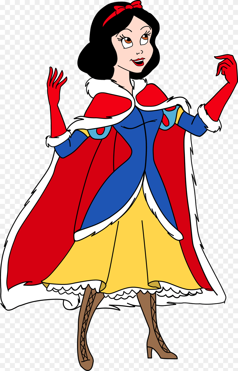 Snow White The Winter Warrior Cartoon, Cape, Clothing, Adult, Costume Png Image