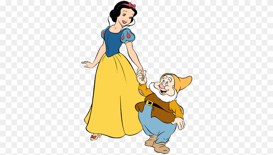 Snow White With Dwarfs Clip Art Disney Clip Art Galore, Adult, Female, Person, Woman Png