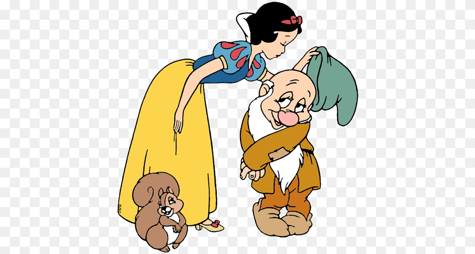 Snow White With Dwarfs Clip Art Disney Clip Art Galore, Cartoon, Face, Head, Person Png Image