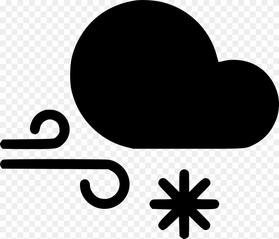 Snow Wind Cloud Gust Icon Download, Stencil, Silhouette, Clothing, Hat Png