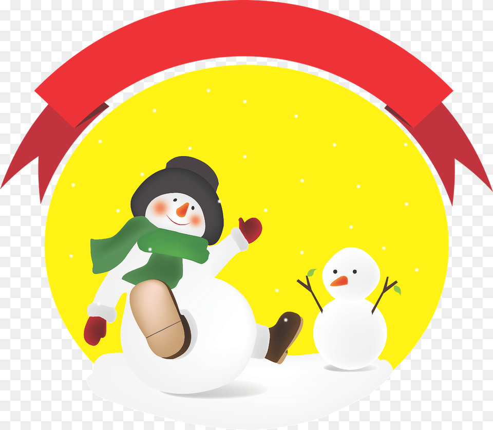 Snow Winter Snowman Photo Cartoon, Nature, Outdoors, Baby, Person Free Png Download