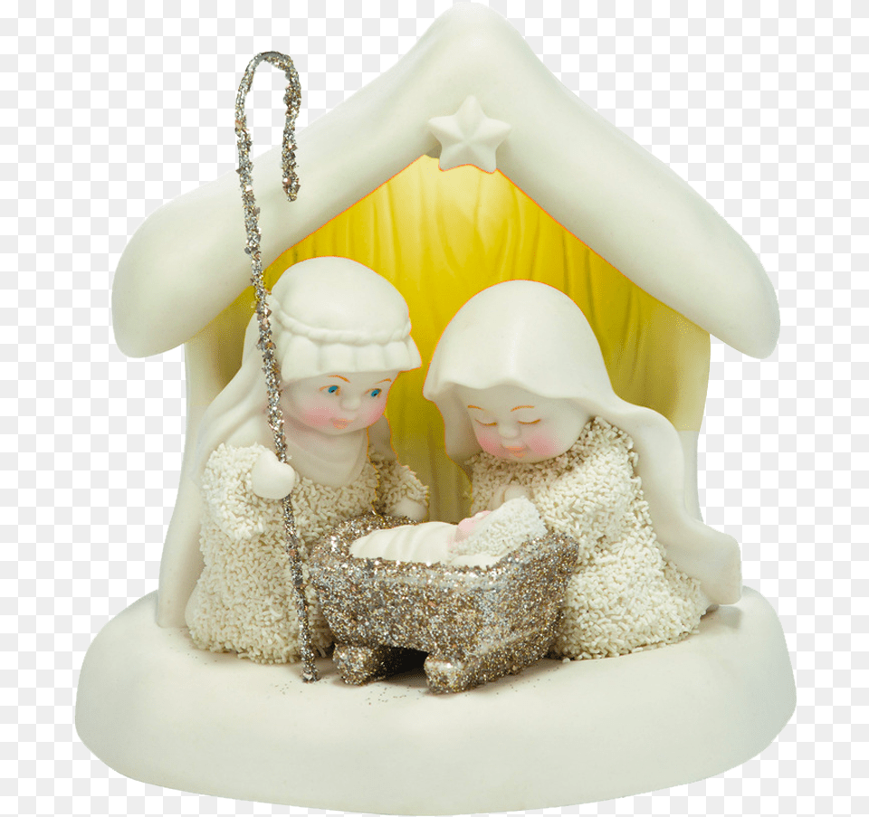 Snowbabies Nativity, Furniture, Bed, Doll, Toy Png Image