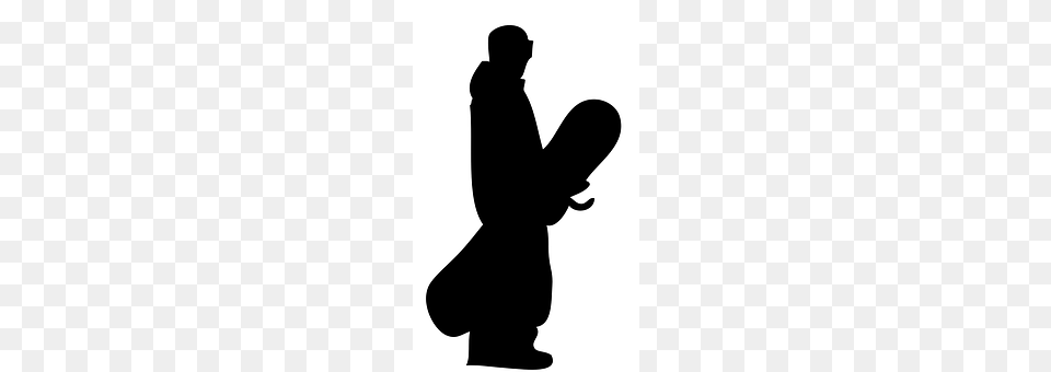 Snowboard Silhouette, Adult, Kneeling, Male Png