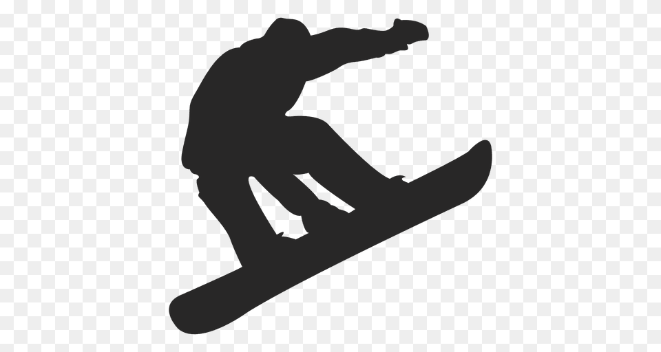 Snowboard Jumping Silhouette, Adventure, Snowboarding, Snow, Person Free Png Download