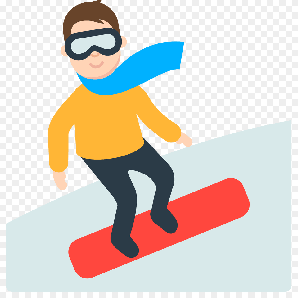 Snowboarder Emoji Clipart, Adventure, Sport, Snowboarding, Snow Png Image