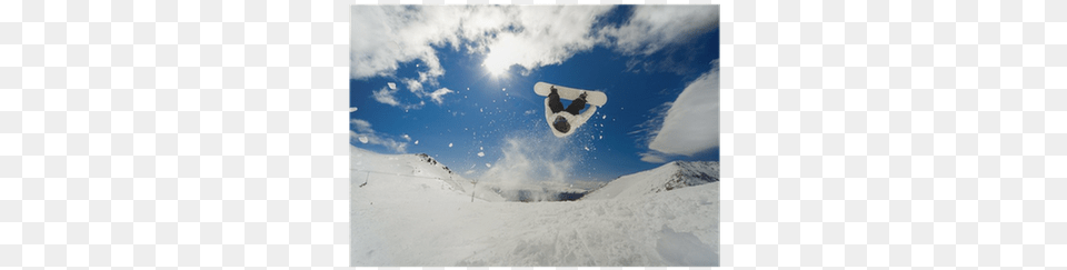 Snowboarder Going Off Jump Doing A Backflip Poster Jp London Design Inc Wall Decal Pmur2104 Snowboard, Sport, Snowboarding, Snow, Person Free Png Download