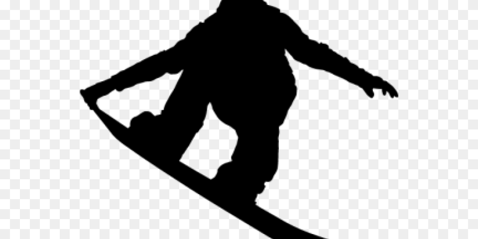 Snowboarding Clipart Snowboarder Silhouette Snowboard Silhouette, Gray Png Image