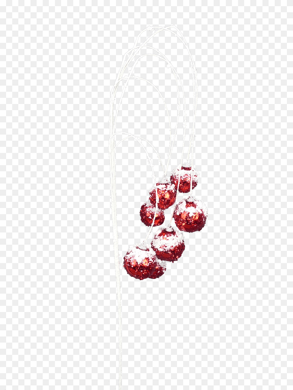Snowcapped Dangling Red Ornament Spray Arch, Food, Fruit, Plant, Produce Free Transparent Png