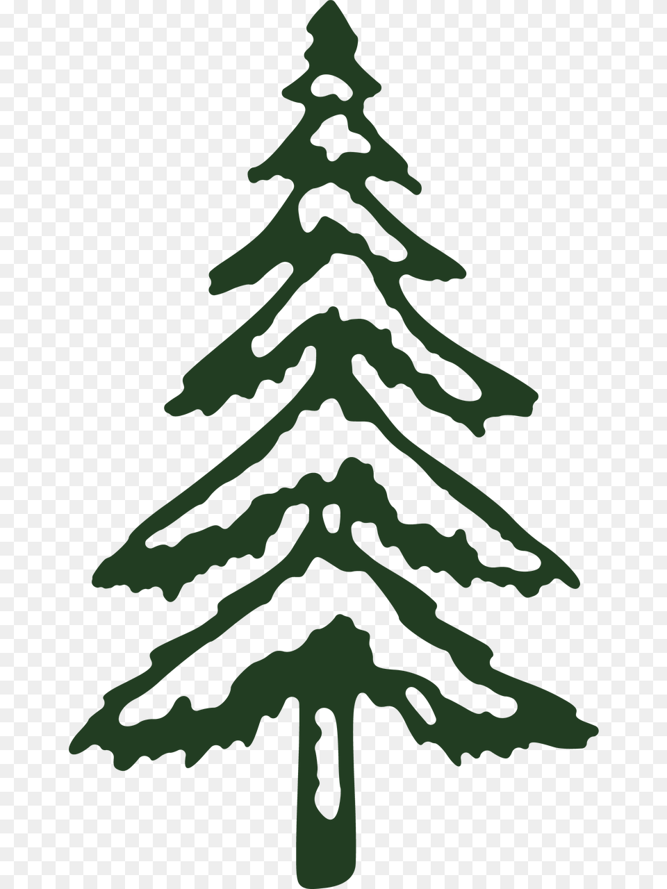 Snowcapped Pine Tree Svg Cut File Christmas Tree, Fir, Plant, Person, Face Free Png Download