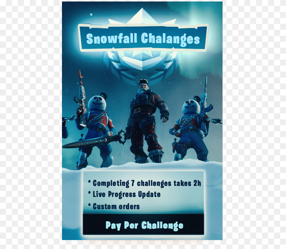 Snowfall Challenge Fortnite Chilly Gnome Locations Fortnite, Advertisement, Poster, Adventure, Sport Png
