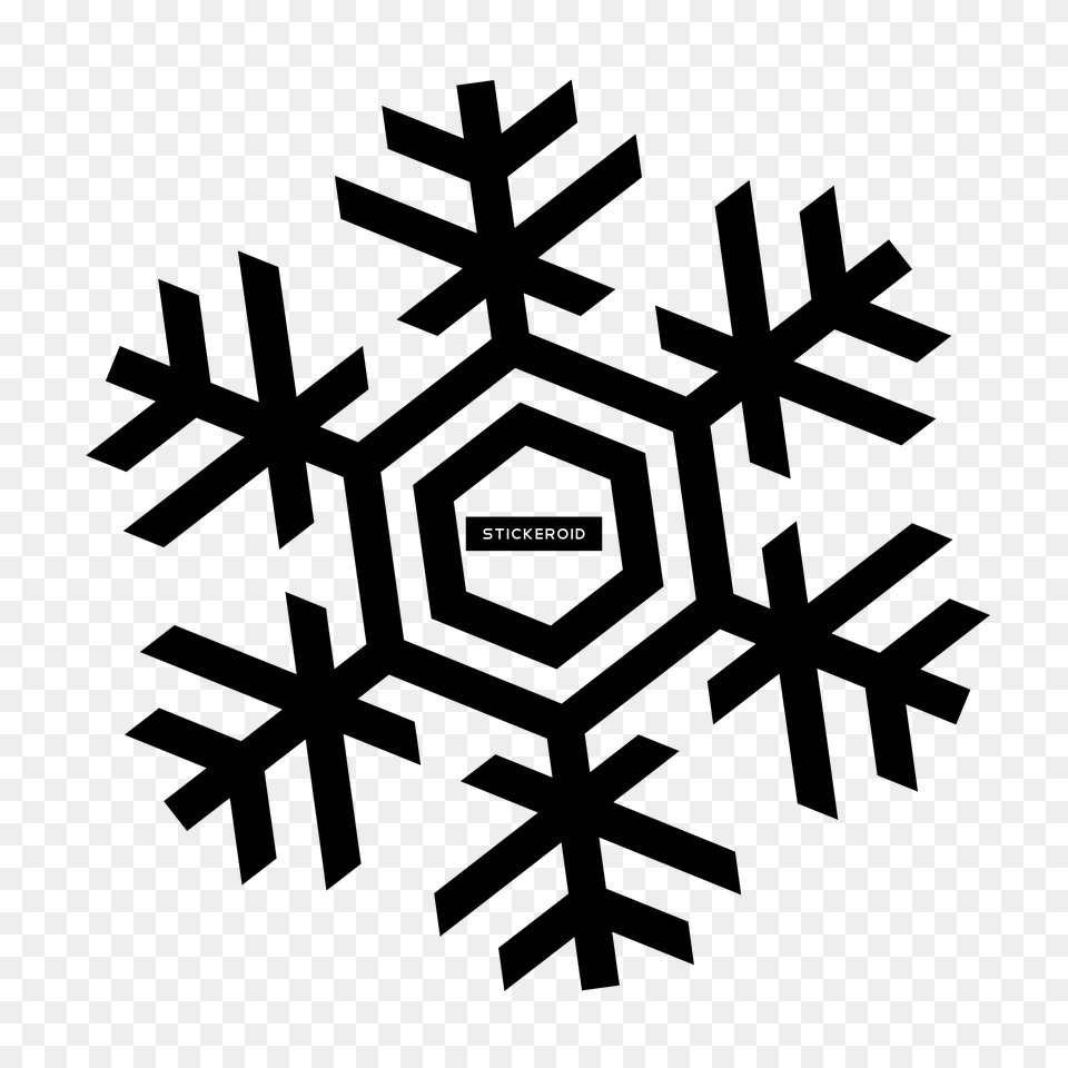 Snowflake, Nature, Outdoors, Stencil, Snow Free Png Download