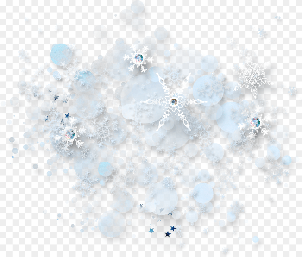 Snowflake Background With Transparent Illustration Png Image