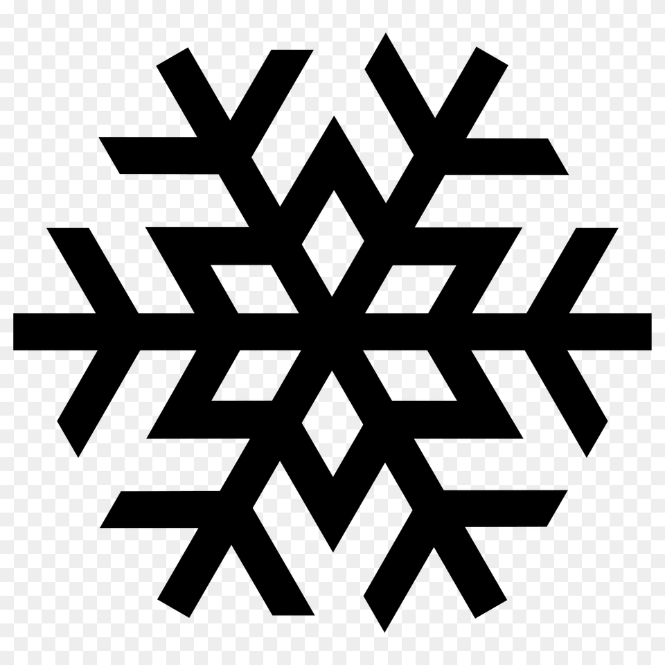 Snowflake Black, Nature, Outdoors, Snow, Pattern Free Png Download