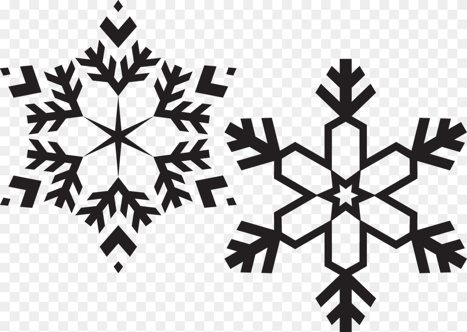 Snowflake Black And White, Nature, Outdoors, Snow, Stencil Png