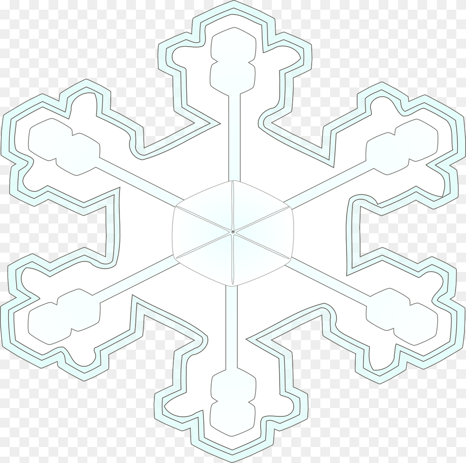 Snowflake Blue Crystal Weather Snow Frozen Ice Snowflake Clip Art, Leaf, Nature, Outdoors, Plant Free Png Download