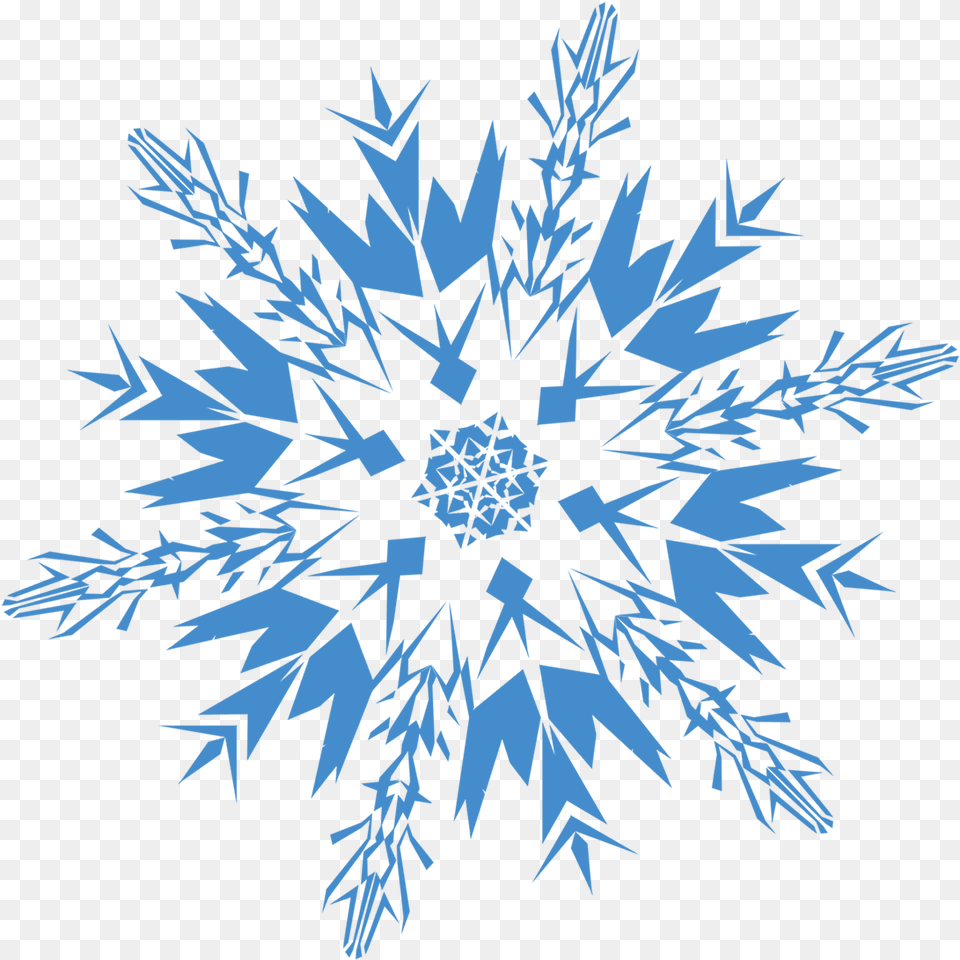 Snowflake Blue Snowflake, Nature, Outdoors, Pattern, Snow Png