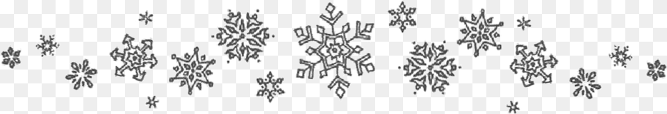 Snowflake Border Clipart Black And White, Nature, Outdoors, Snow Png Image