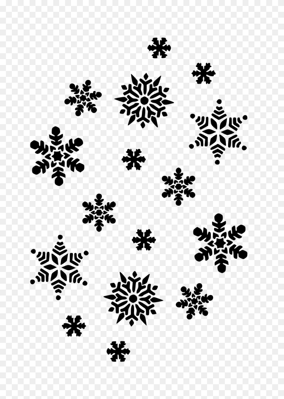 Snowflake Border Clipart Gray Free Png