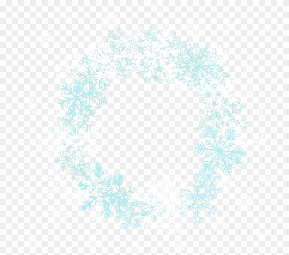 Snowflake Border Frame Clipart Circle Snowflake Border, Outdoors, Nature, Snow, Pattern Free Png Download