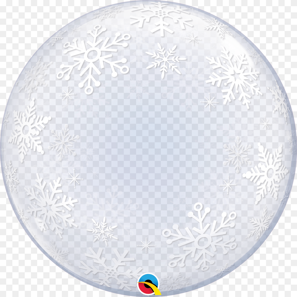 Snowflake Bubble Balloon, Sphere, Nature, Outdoors, Snow Png Image