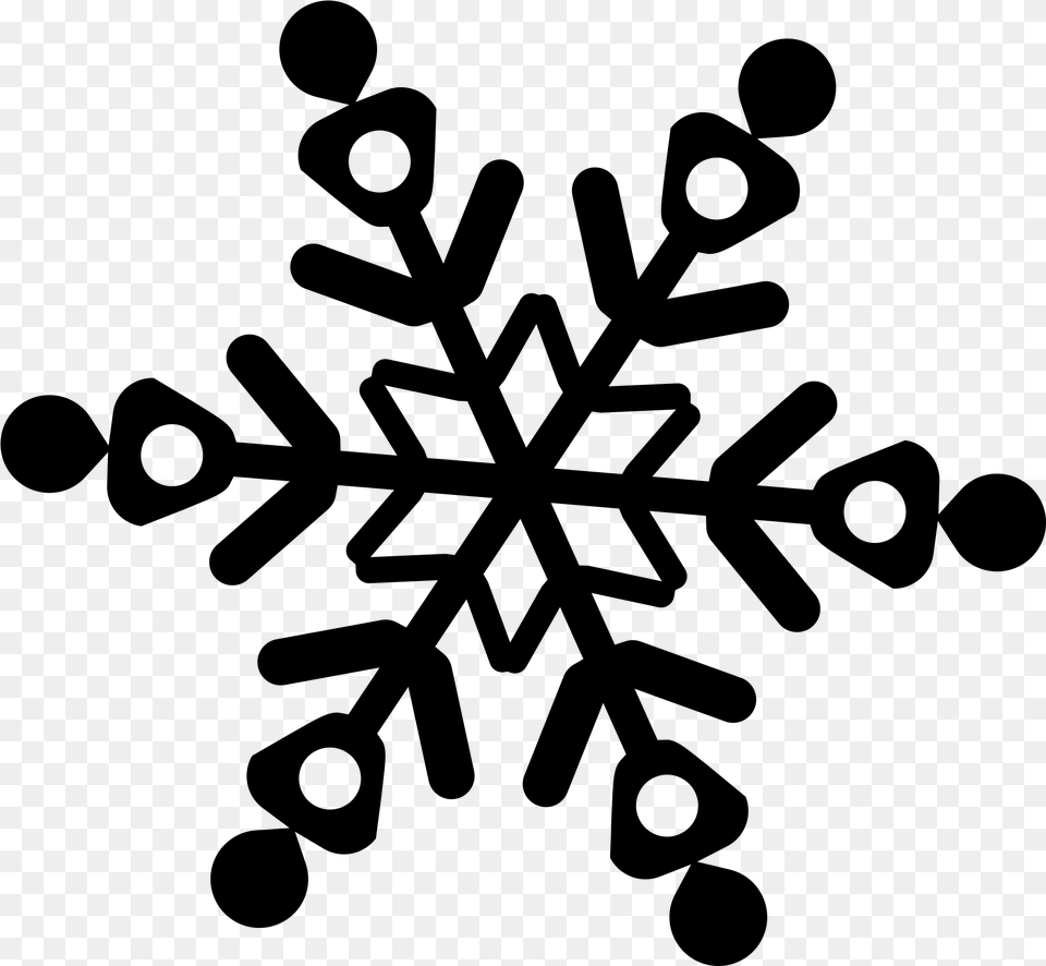 Snowflake Cartoon, Gray Free Transparent Png