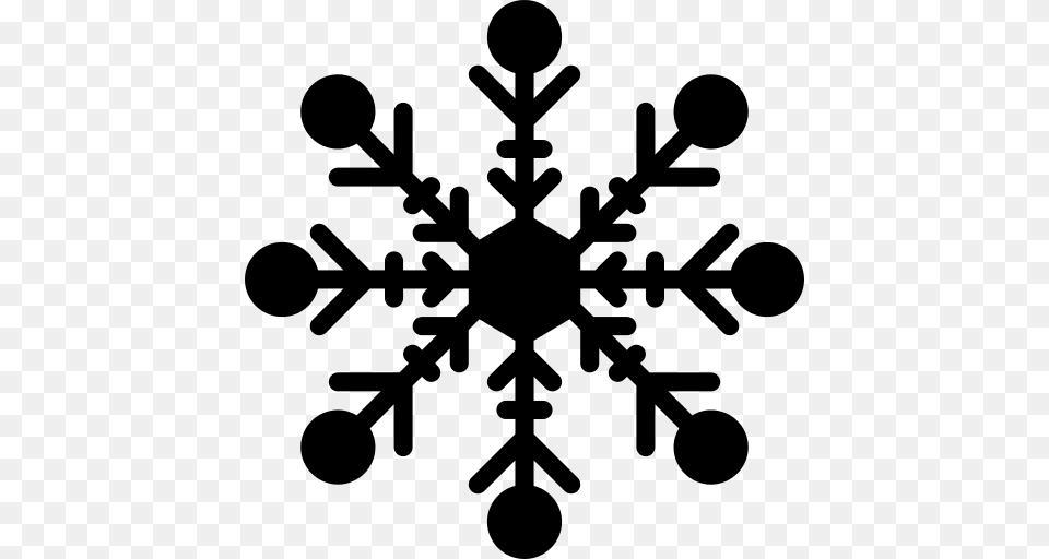 Snowflake Christmas Icon, Gray Free Png