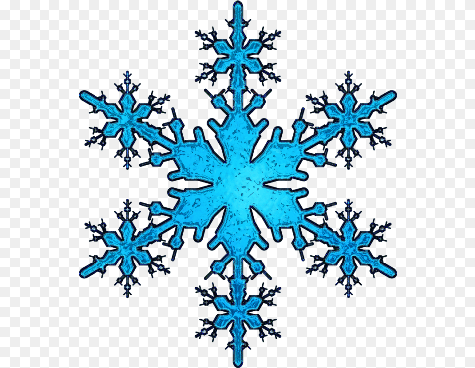 Snowflake Clipart Black And White, Nature, Outdoors, Snow, Cross Png Image