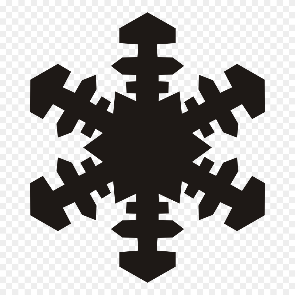 Snowflake Clipart Black And White, Nature, Outdoors, Snow Free Transparent Png