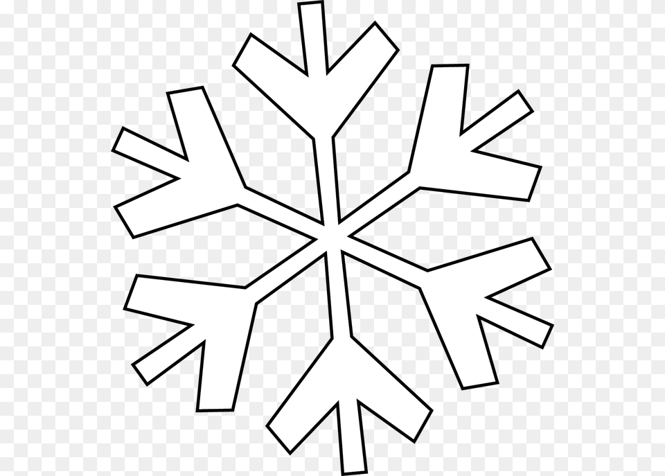 Snowflake Clipart Black And White, Nature, Outdoors, Leaf, Plant Free Png