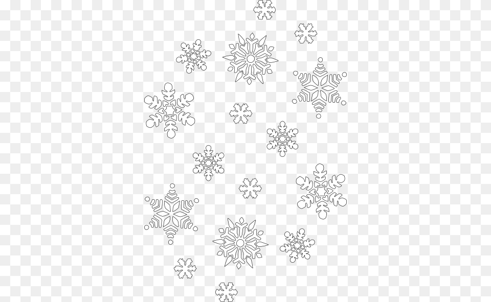 Snowflake Clipart Black And White Clip Art White Snowflakes, Outdoors, Floral Design, Graphics, Nature Free Png Download