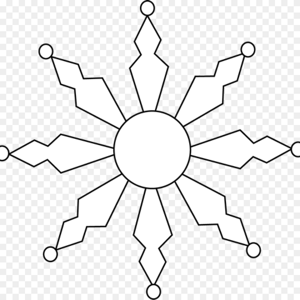Snowflake Clipart Black And White Snowflake Clipart National Service Scheme In Tamil, Outdoors, Nature, Chandelier, Lamp Png Image