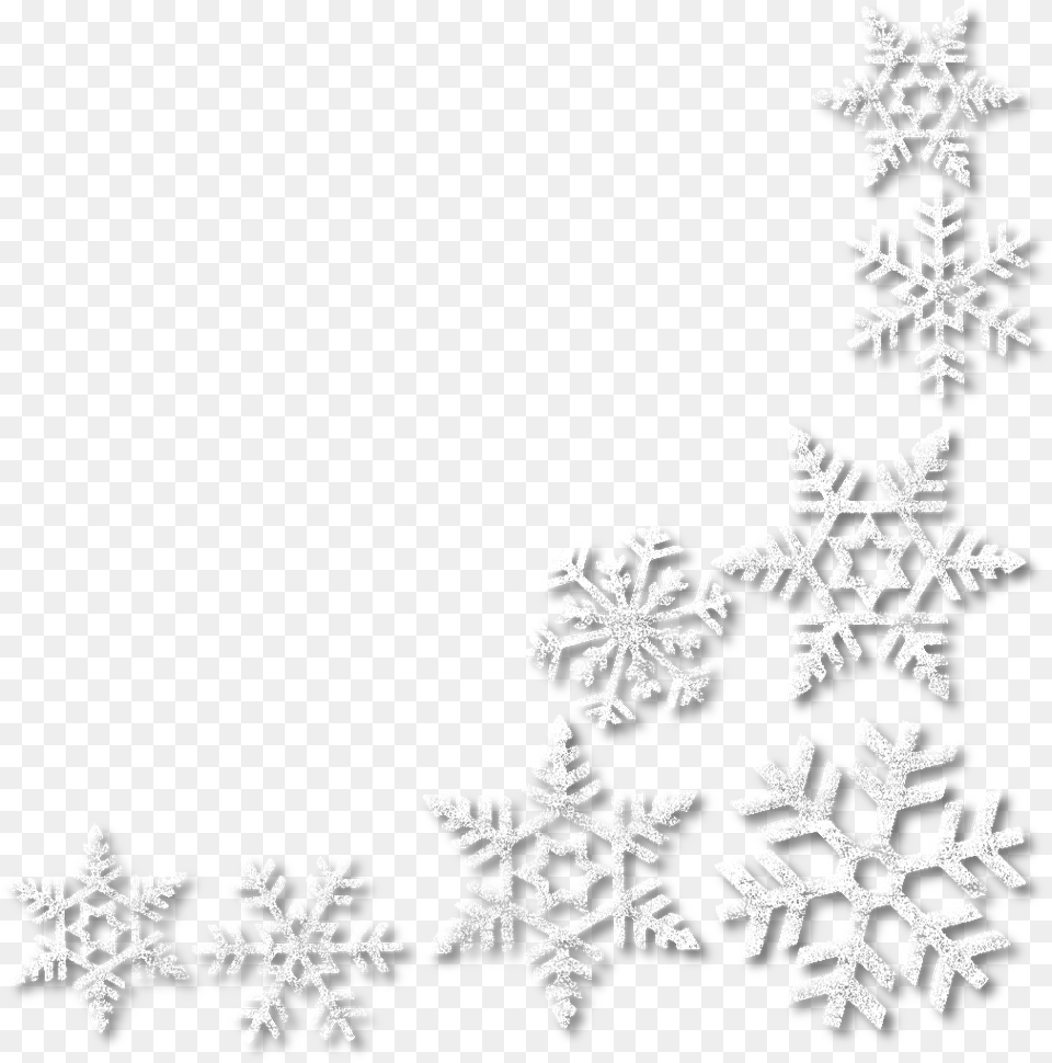 Snowflake Clipart Corner Transparent Background Snowflake Border Clip Art, Nature, Outdoors, Snow Free Png Download