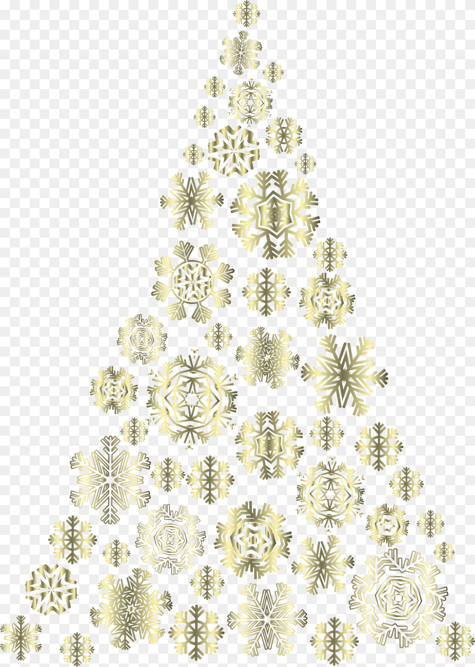 Snowflake Clipart Gold Christmas Tree Snow Flake, Pattern, Christmas Decorations, Festival, Art Free Png
